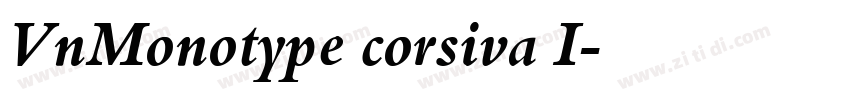 VnMonotype corsiva I字体转换